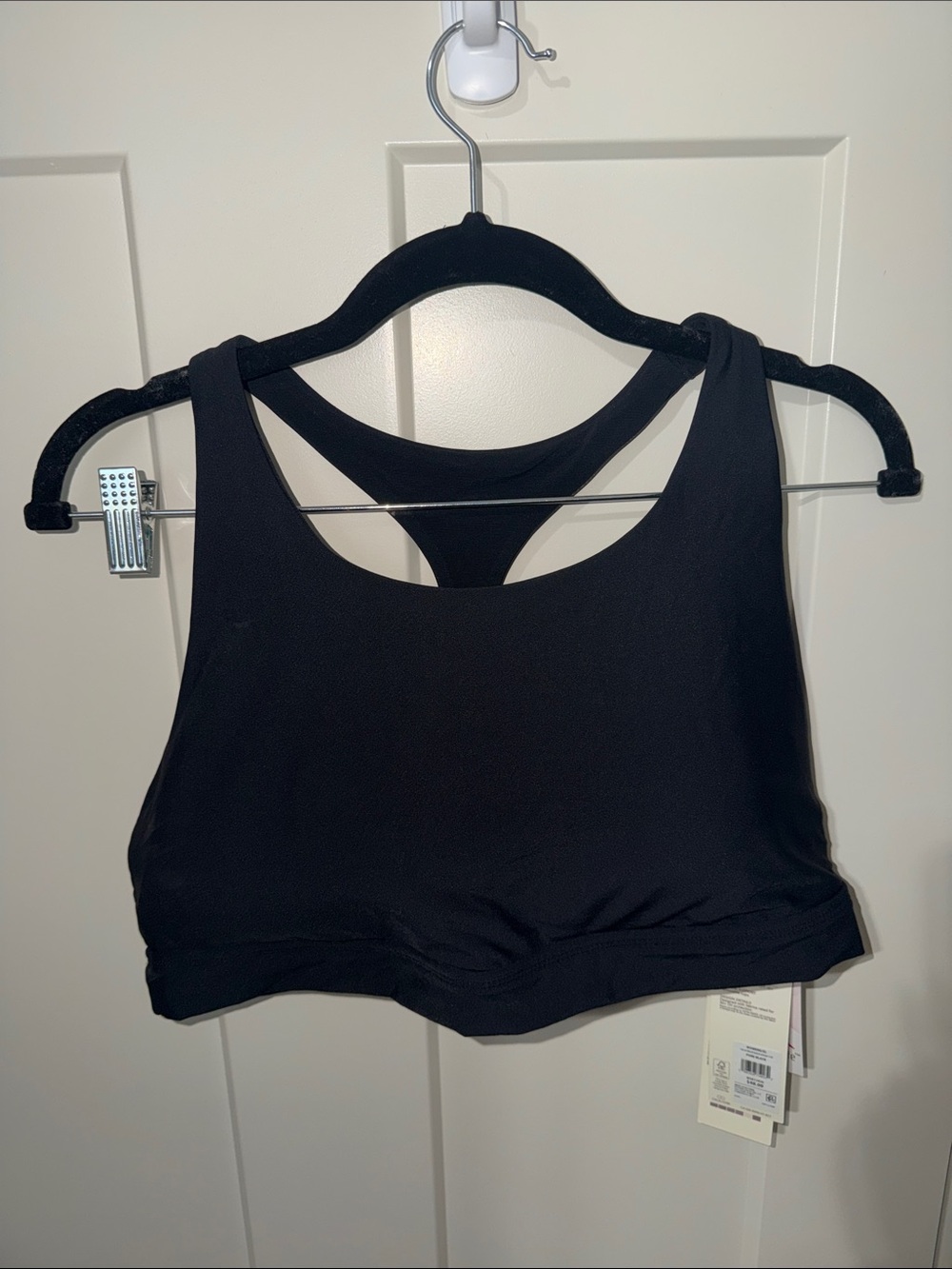 NWT Calia Black Racerback Swim bikini top